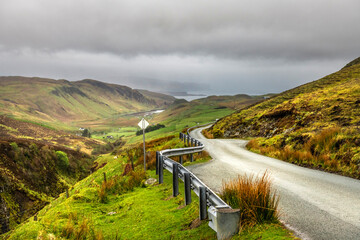 Stunning panorama, view of Scottish landscape, Highlands, Scotland, Isle of Sky