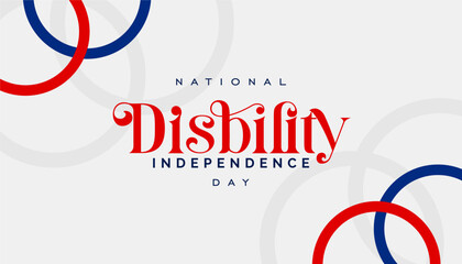 national disability independence day Holiday concept. Template for background, banner, card, poster, t-shirt with text inscription