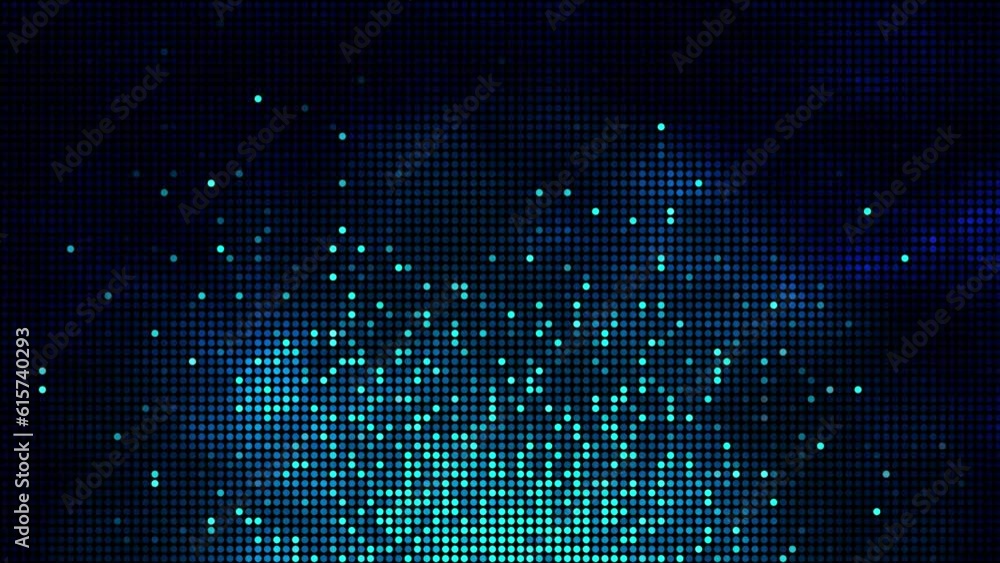 Wall mural Halftone dots blue Burning sparks fire motion on blue background