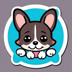 cat sticker cartoon, cute