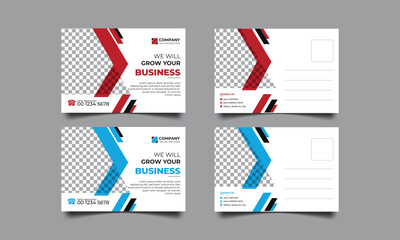 Corporate postcard design template. Corporate Business Postcard Template Design
