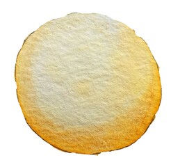 Watercolor single color paint drop isolated over the white background