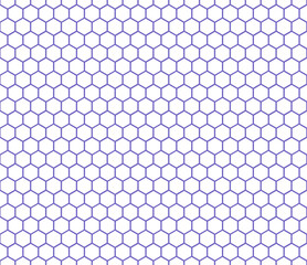 Seamless purple honeycomb pattern. Endless honey comb hexagon pattern.