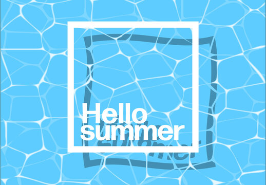 Hello Summer - simple minimalistic Summer holiday poster