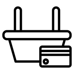 Obraz premium shopping basket line