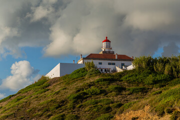 Fototapeta na wymiar Cabo Mondego lighthouse