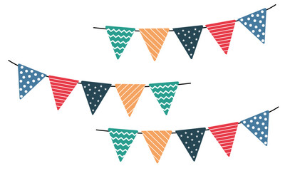 Fototapeta premium triangular birthday flag, birthday flag