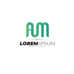 Green "am" Letter Logo