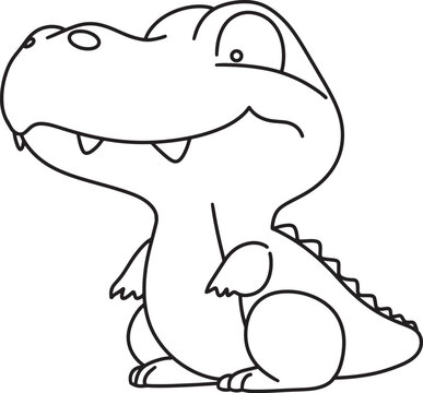 cartoon dinosaur drawing for painting