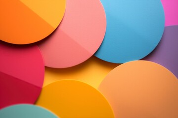 Abstract background of vibrant and vivid colors with curved organic shapes.