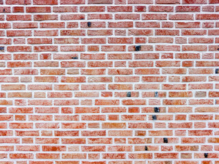 Red brick wall texture. Background of red bricks. Bricks and brickwork