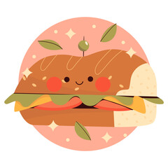 illustration of a hamburger