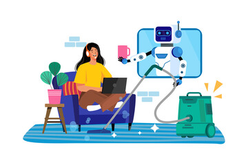 AI virtual assistants assist with daily tasks.
