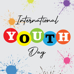 youth day vector background.suitable for card, banner, or poster
