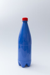 blue plastic bottle