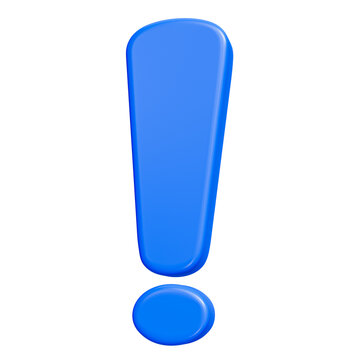 Blue 3d Exclamation mark symbol