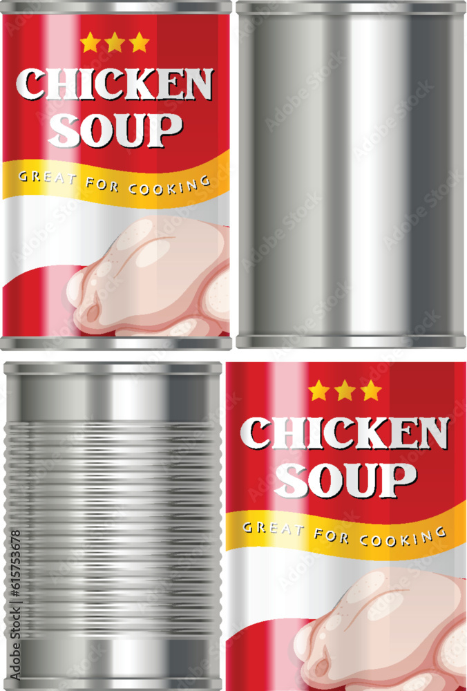 Poster chicken soup canned food