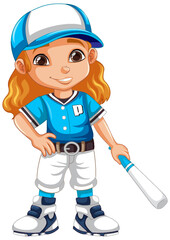 Baseball player cartoon character