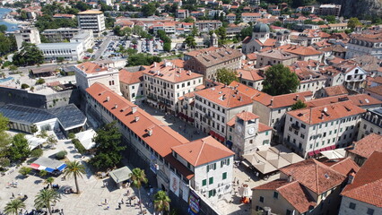 Obraz premium Kotor, Montenegro. Aerial view.