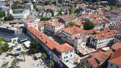 Kotor, Montenegro. Aerial view.