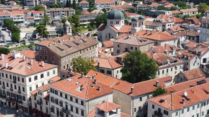 Obraz premium Kotor, Montenegro. Aerial view.