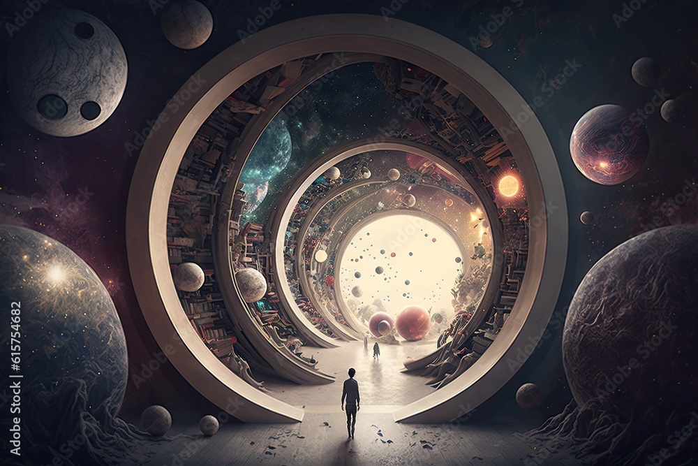 Canvas Prints the multiverse of madness cosmic energy chaos mysterious. generative ai aig15.