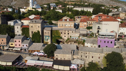 Obraz premium Mostar, Bosnia and Herzegovina. Aerial view.