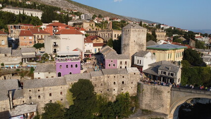 Mostar, Bosnia and Herzegovina. Aerial view.