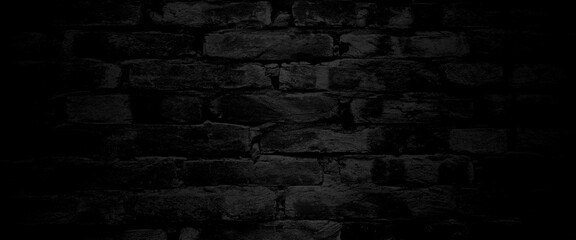 Black brick wall, dark background for design, texture of a perfect black brick wall as background or wallpaper, brick surface backgrounds. black brick wall backgrounds, brick wall light room.