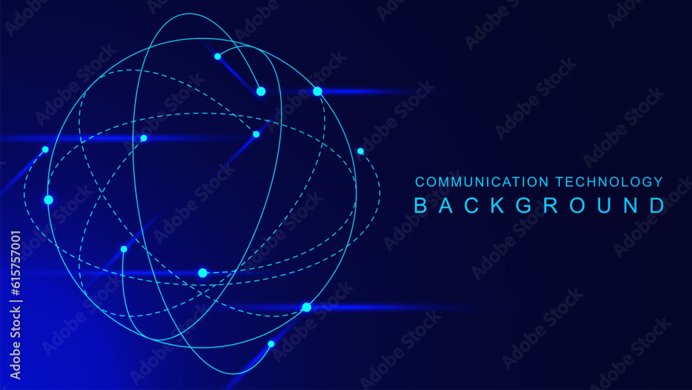 Poster world map point and lines for global network connection, social networking and digital communication