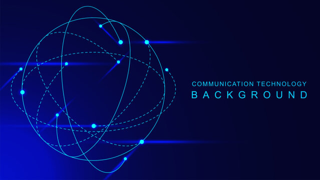 World Map Point And Lines For Global Network Connection, Social Networking And Digital Communication Technology Concept Background.