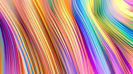 Abstract iridescent background from stripes of different iridescent colors. Rainbow background. AI generated Generative AI