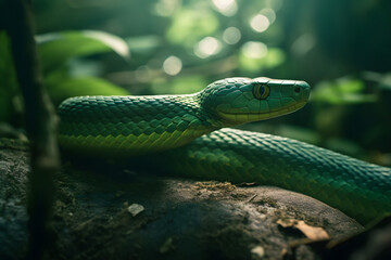 The Green Mamba of the Tropical Forest. Generative AI