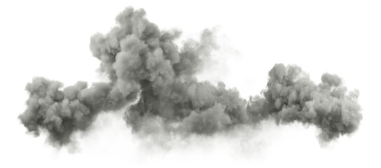 Overcast rain cloud horizontal panorama cutout transparent backgrounds 3d render png - obrazy, fototapety, plakaty