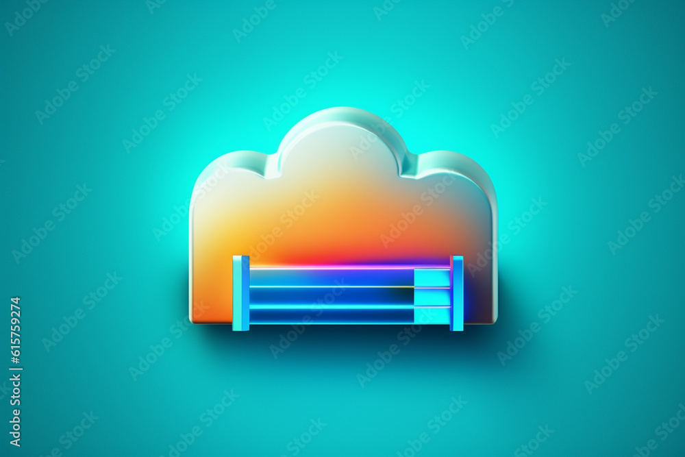 Aufkleber the icon features a cloud-shaped outline with an arrow pointing downwards, representing the download