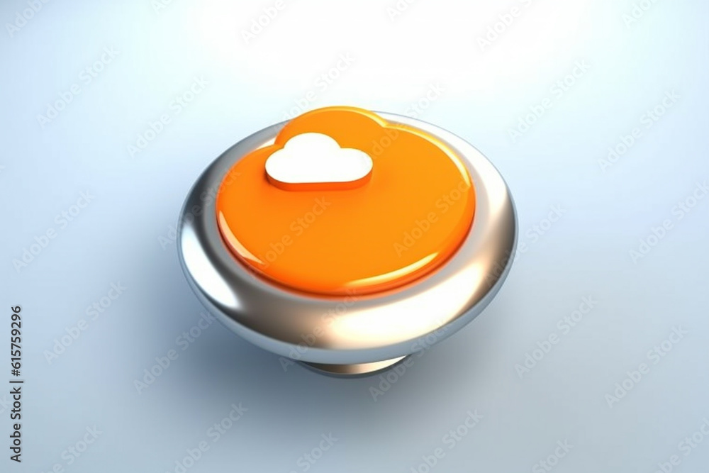 Poster a button-style cloud server download icon, designed to be visually appealing and intuitive. generati