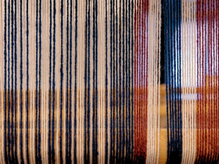 Yarn for weaving loom at Tudor House Museum Worcester - United Kingdom