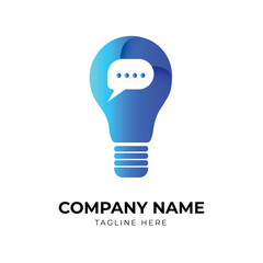 vector idea bulb modern logo design