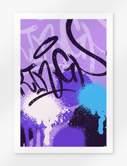 multicolored background poster, graffiti letters, bright colored inscriptions in the style of graffiti street art