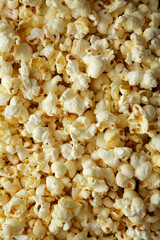 Homemade Buttered Popcorn with Salt Background