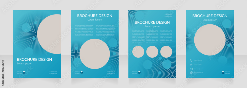 Poster clear water delivery service blank brochure design. template set with copy space for text. premade c