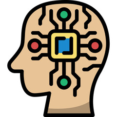 chip head filled outline icon