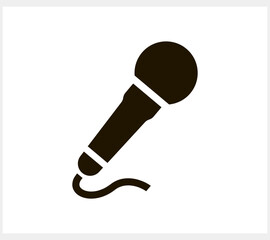 Stencil microphone icon Mic clipart Vector stock illustration EPS 10