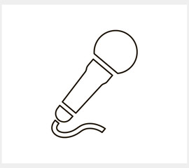 Sketch microphone icon Music clipart Vector stock illustration EPS 10