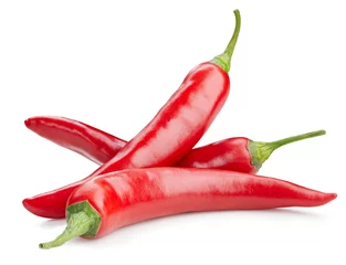 Rolgordijnen chili pepper isolated on white © Maks Narodenko