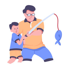Dad Fishing 