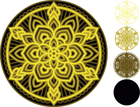 3d Layered Mandala. Five layers. Mandala Multilayer Cut File. 3d islamic mandala. Multilayer Mandala for paper and laser cutting or any other machine cutting.