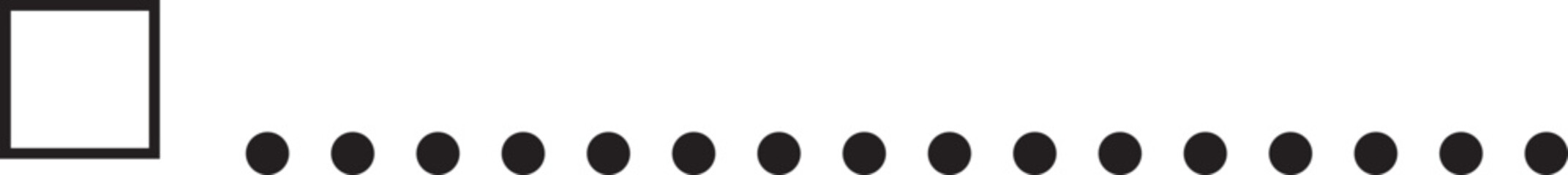 Obraz premium square Bullet point dotted line