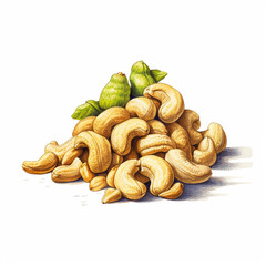 illustration of a pile of cashew nuts