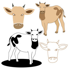 cow vector element design